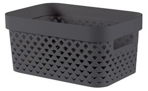 Тъмносива пластмасова кутия за съхранение 26x17,5x12 cm Pure – Curver
