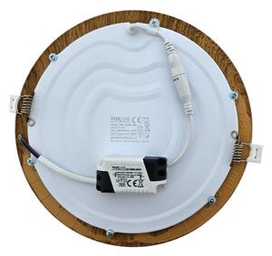 LED Лампа за окачен таван CIRCLE LED/18W/230V 4200K Ø 22 см кафяв