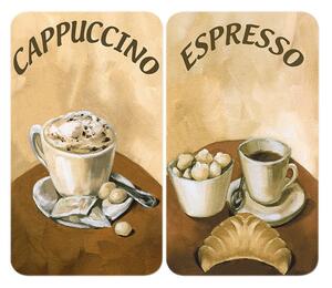 Комплект от 2 стъклени капака за готварска печка Coffee - Wenko
