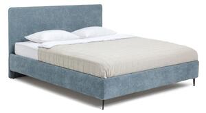 Синьо тапицирано двойно легло с включена подматрачна рамка 180x200 cm Noira Slim – Bonami Selection