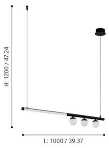 Eglo 99376 - LED полилей на кабел PHIANEROS LED/22W/230V