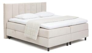 Бежово боксспринг легло с място за съхранение 160x200 cm Elva Bold Line – Bonami Selection