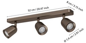 Eglo 901951 - Точково осветително тяло CAMALDOLI 3xGU10/10W/230V бронзово