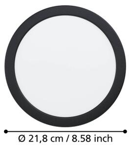 Eglo 901389 - LED вградено осветително тяло FUEVA LED/18,5W/230V Ø 21,6 cm черно