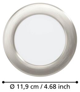 Eglo 901405 - Вградено LED осветително тяло FUEVA LED/6,3W/230V Ø11,9 см хром