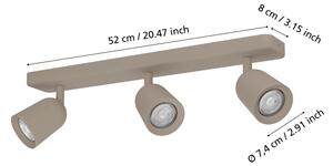 Eglo 902345 - Точково осветително тяло CAMALDOLI 3xGU10/10W/230V бежово
