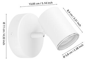 Eglo 901961 - Стенно точково осветително тяло за баня CONSUMA 1xGU10/5W/230V IP44 бяло