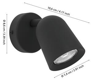 Eglo 901952 - Стенно точково осветително тяло CAMALDOLI 1xGU10/5W/230V черно