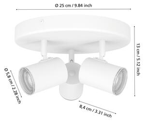 Eglo 901962 - Спот за баня CONSUMA 3×GU10/5W/230V IP44, бял