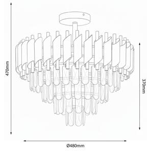 Brilagi - Плафонен полилей ECLIPSE 7xE14/10W/230V диаметър 48 cm черно/златно