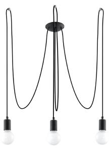 Sollux SL.0370 - Пендел EDISON 3 3xE27/60W/230V паяк черен