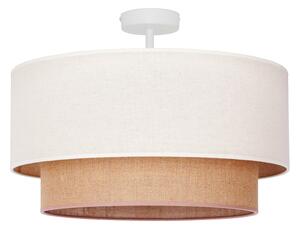 Duolla - Полилей за повърхностен монтаж BOHO 1xE27/15W/230V Ø 45 см кремав/кафяв