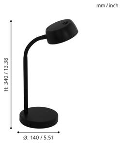 Eglo 99335 - LED Настолна лампа CABALES LED/4,5W/230V