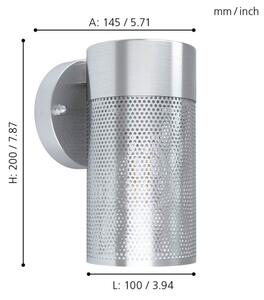 Eglo 98741 - Външна стенна лампа FANTECOLO 1xE27/28W/230V