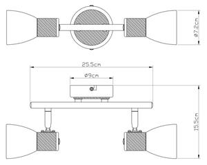 Globo 54352-2 - Спот GYLFI 2xE14/40W/230V