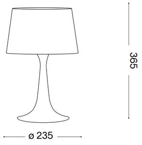 Ideal Lux - Настолна лампа LONDON 1xE27/60W/230V лъскав хром