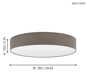 Eglo 97616 - Таванна лампа PASTERI 5xE27/60W/230V 76 cm