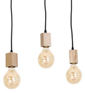 Висящ полилей JACK 3xE27/40W/230V естествено дърво