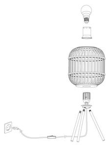 Eglo 43218 - Настолна лампа BORDESLEY 1xE27/28W/230V