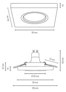 Spot-Light 2515174 - LED Лампа за окачен таван VITAR 1xGU10/5W/230V