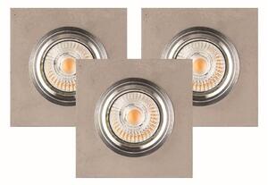 Spot-Light 2515336 - Комплект 3x LED вградени лампи VITAR 1xGU10/5W/230V бетон