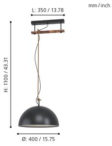 Eglo 43396 - Полилей на кабел HODSOLL 1xE27/40W/230V