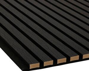 Декоративен aкустичен стенен панел Colva, 240x60 cm, MDF - Черно дърво