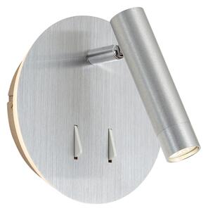 Модерна стоманена стенна лампа с LED и USB-C - Croft