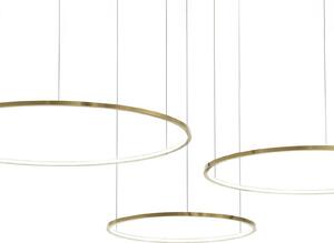Milagro Lighting LED висяща лампа Saturno, златист, 3-светлинна, метал, 4000 K, Злато / месинг, Дневна/трапезария, Метал, Модерен