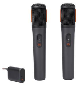 Два микрофона JBL PartyBox Wireless Mic, безжични, кардиоидни, до 20 часа време на работа, Jack 3.5mm, черни