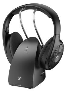 Слушалки Sennheiser RS 120-W със стойка, безжични, Bluetooth, RCA, 3.5mm жак, до 20 часа време на работа, черни
