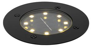 Модерен наземна лампа черен с LED IP65 Слънчев - Terry