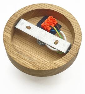 Плафон HARMA WOOD 1xE27/15W/230V дъб/бял, диаметър 20 см