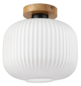 Таванно осветително тяло HARMA WOOD 1xE27/15W/230V дъб/бял Ø 25 см