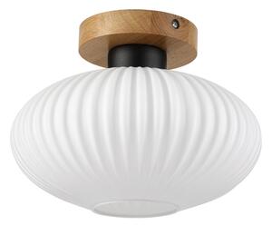 Плафон HARMA WOOD 1xE27/15W/230V дъб/бял Ø 25 см