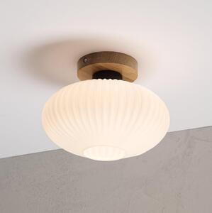 Плафон HARMA WOOD 1xE27/15W/230V дъб/бял Ø 25 см