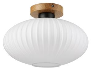 Плафон HARMA WOOD 1xE27/15W/230V дъб/бял Ø 30 см