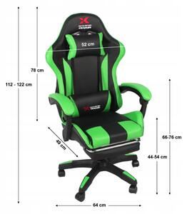 Геймърски стол Xgaming с поставка за крака - розов и бял