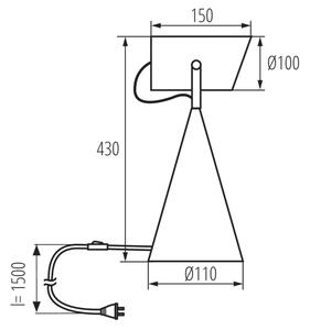 Kanlux 36260 - Настолна лампа LARATA 1xE27/5W/230V бяла