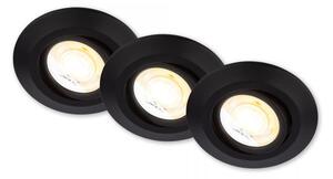 Briloner 7586035 - комплект от 3 вградени LED осветителни тела за баня KLIRA, LED/4,9W/230V, IP23, черно