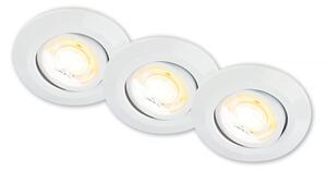 Briloner 7586036 - Комплект от 3 вградени таванни осветителни тела KLIRA за баня, LED/4,9W/230V, IP23, бели