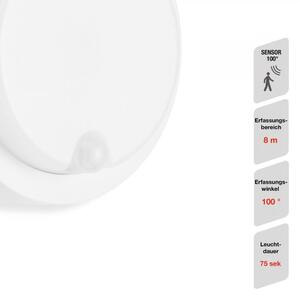 Telefunken - външно стенно LED осветително тяло със сензор LED/12W/230V IP44 бяло