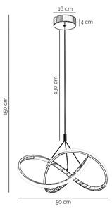 ONLI - LED Пендел LOOP LED/40W/230V 4000K лъскав хром