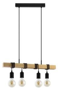 Eglo 33378 - LED Пендел TOWNSHEND 4xE27/4W/230V 2200K бежов/черен