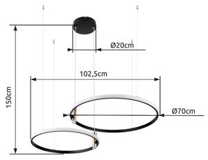 Globo 67300H - LED Димируем пендел COCO LED/55W/230V 2700-6000K + д.у