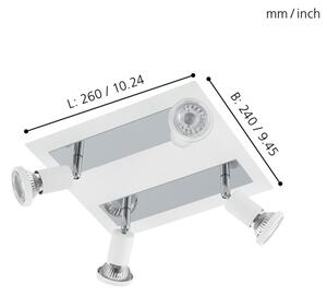 Eglo 94962 - LED Точково осветително тяло SARRIA 4xGU10-LED/5W/230V