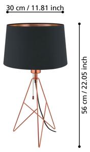 Eglo 39178 - Настолна лампа CAMPORALE 1xE27/60W/230V