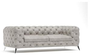 Светлосив кадифен диван 225 cm Chelsea – Ropez