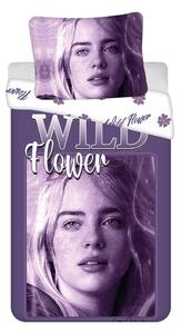 Лилаво единично памучно детско спално бельо 200x140 cm Billie Eilish – Jerry Fabrics
