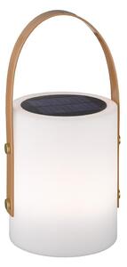 LED настолна лампа в бяло и кафяво (височина 34 cm) Bari – Fischer & Honsel